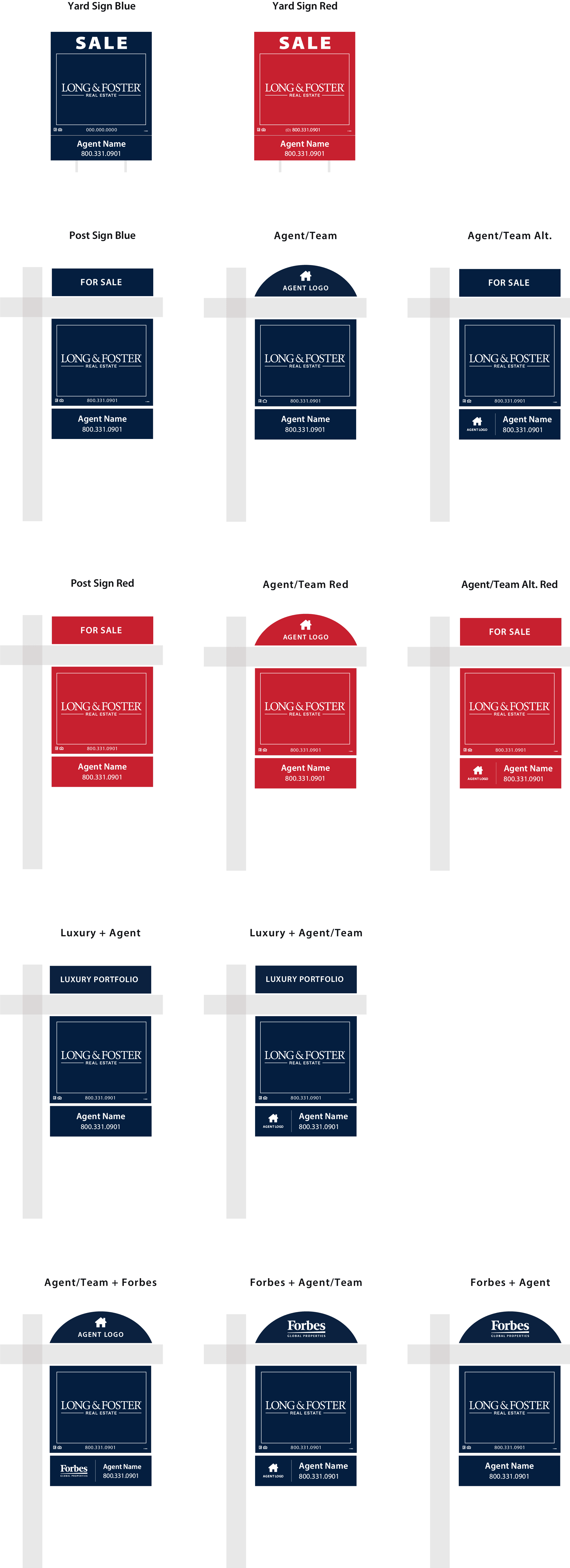 Long & Foster Sign Combinations